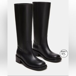 Steve Madden Briggs Black Leather Boots